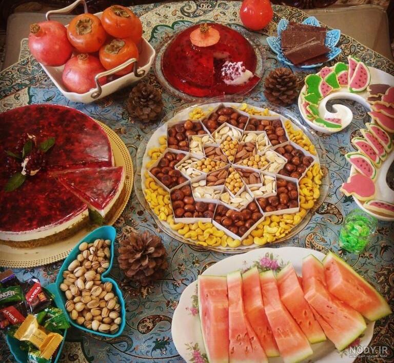 عکس سفره یلدا ۹۹ عکس سفره یلدا ۹۹