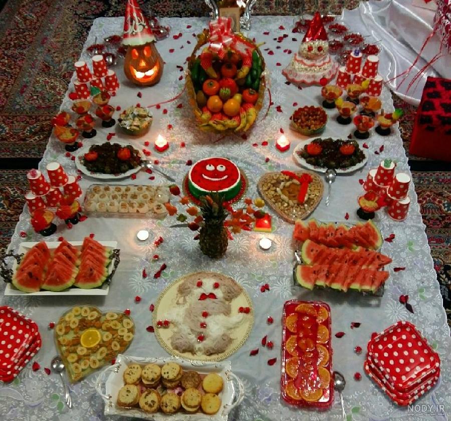 عکس سفره یلدایی ساده عکس سفره یلدایی ساده