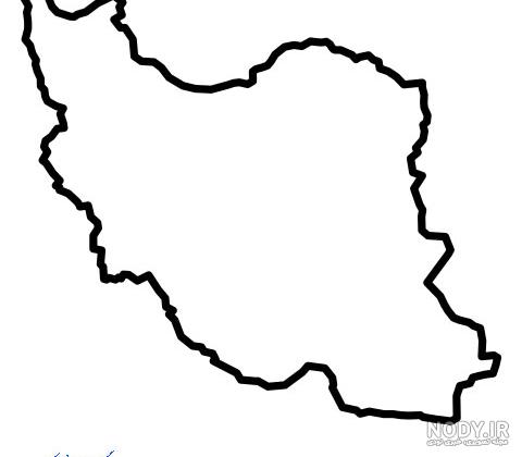 نقاشی نقشه ایران بدون رنگ