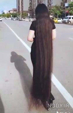 عکس خفن عکس دختر از پشت سر با موهای باز مشکی