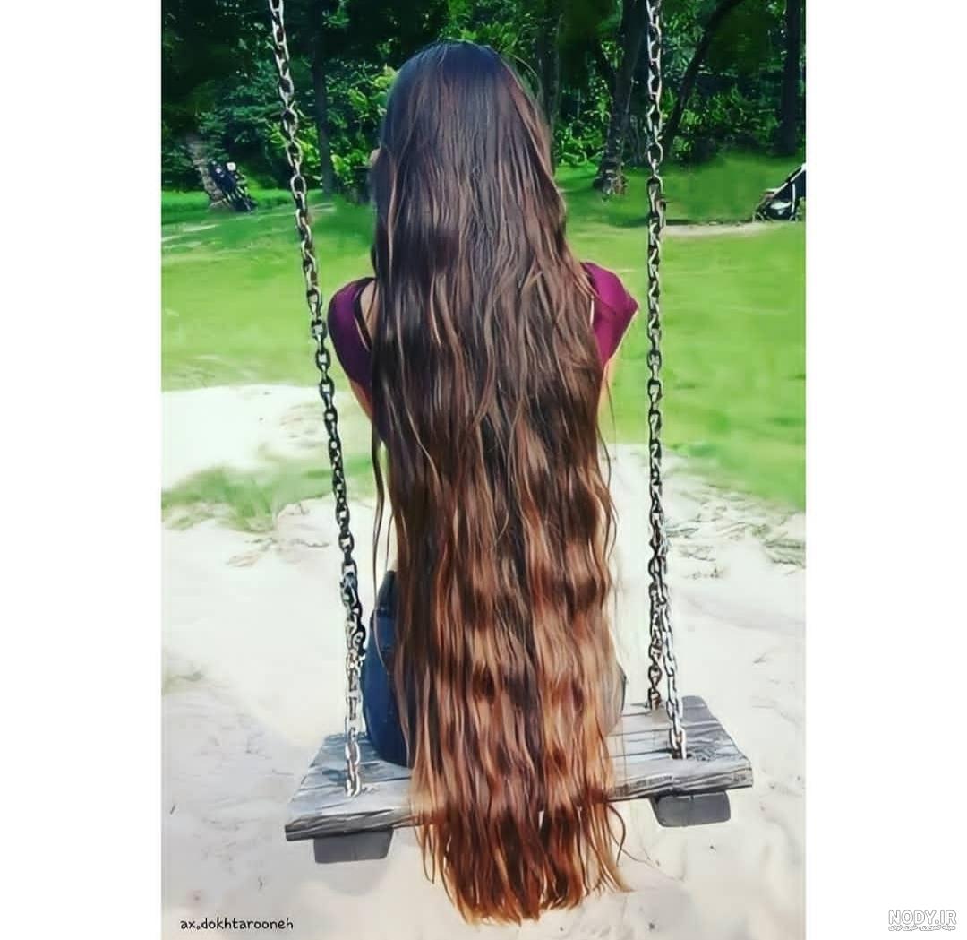 عکس خفن عکس دختر از پشت سر با موهای باز مشکی