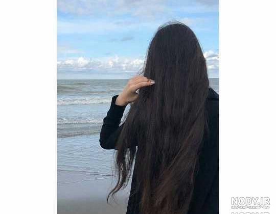 عکس خفن عکس دختر از پشت سر با موهای باز مشکی