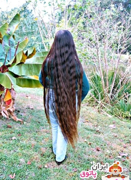 عکس خفن عکس دختر از پشت سر با موهای باز مشکی