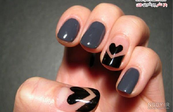 طرح لاک ناخن ساده و شیک