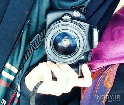 عکس پروفایل دختر چادری با دوربین عکاسی