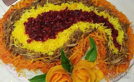 آموزش تزیین زرشک پلو