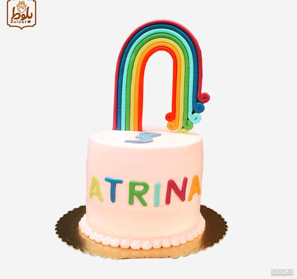 آموزش تزیین کیک رنگین کمانی