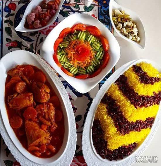 تزیین زرشک پلو با مرغ تک نفره