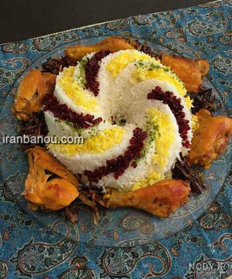 تزیین مرغ برای سفره شام