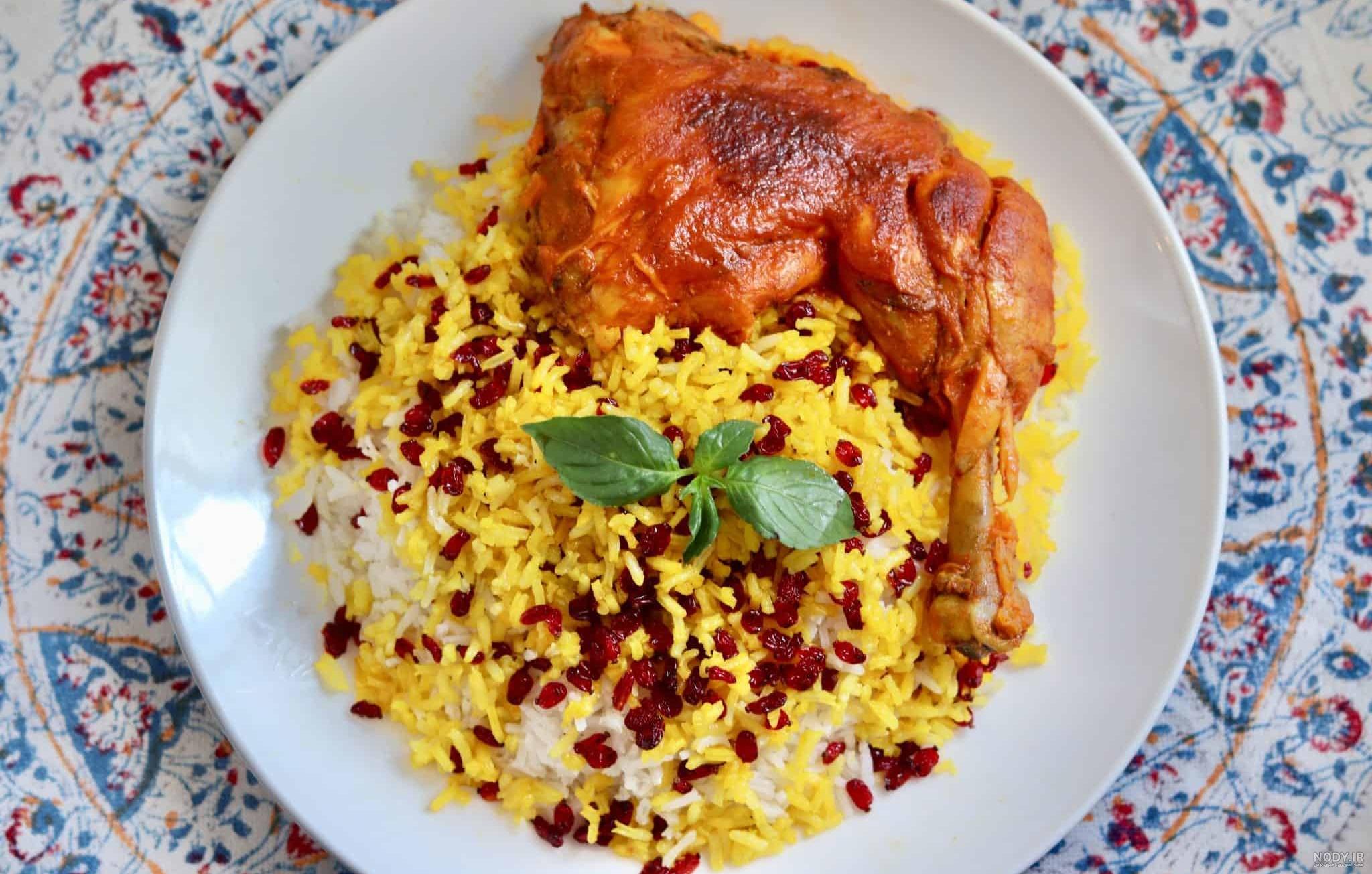 تزیین مرغ ساده و شیک
