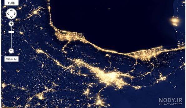 عکس شب ایران از فضا