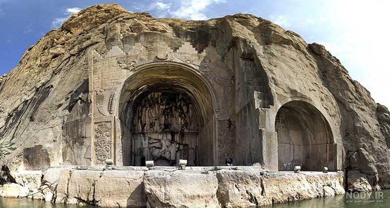 عکس قدیم طاق بستان عکس قدیم طاق بستان