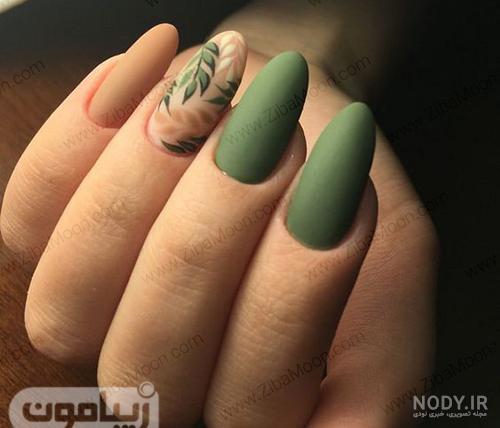 عکس ناخن سبز ابی
