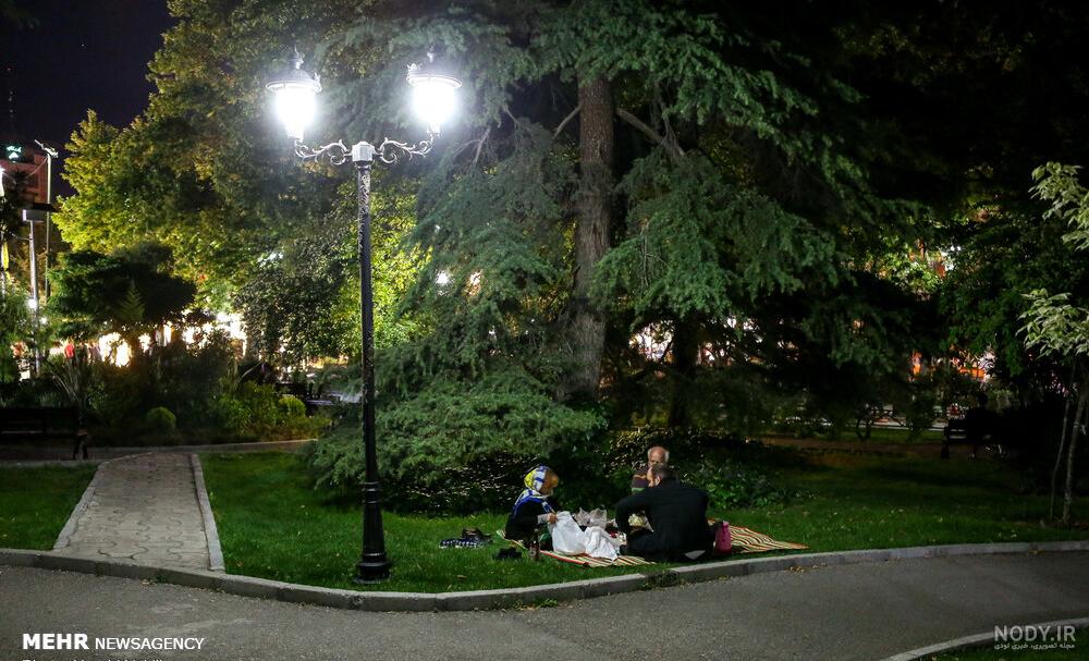 عکس پارک تهران در شب