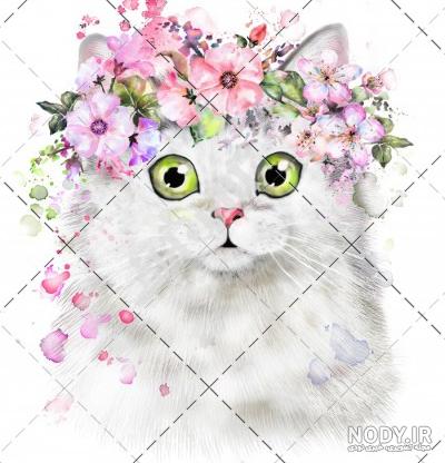 عکس گربه کارتونی بامزه