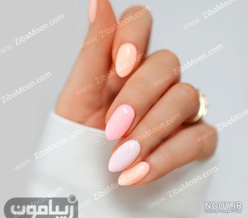 ناخن صورتی پاستیلی ناخن صورتی پاستیلی