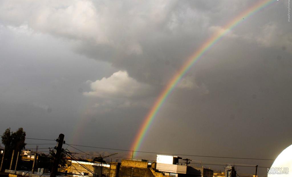 نقاشی رنگین کمان ساده نقاشی رنگین کمان ساده