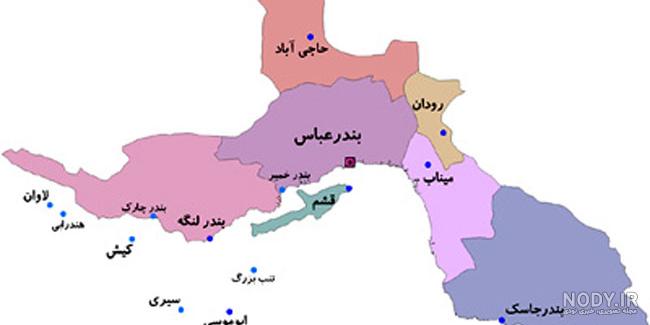 عکس بندرعباس در نقشه ایران