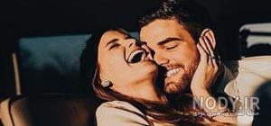 عکس خنده عاشقانه دختر و پسر