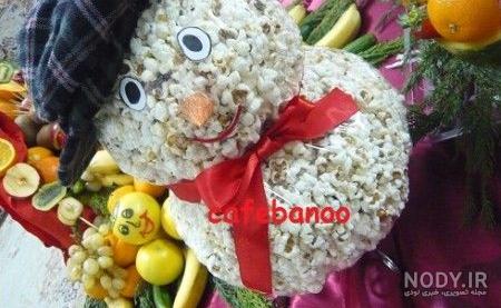 آدم برفی با پنبه