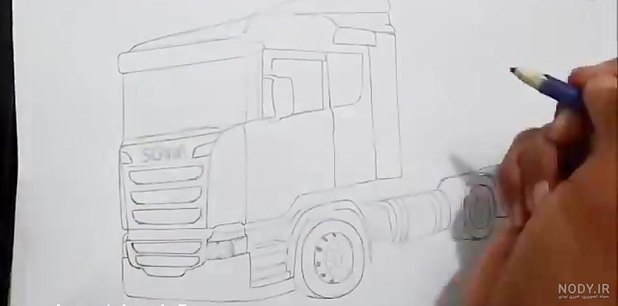 عکس نقاشی تریلی ولوو عکس نقاشی تریلی ولوو