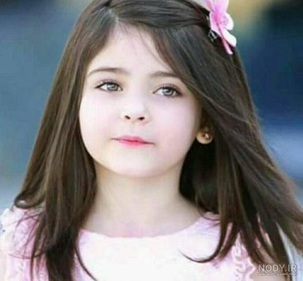 عکس دختر بچه مو مشکی
