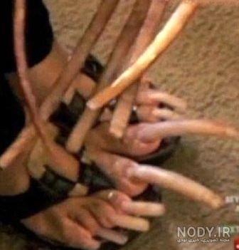 عکس ناخن بلند بدون لاک