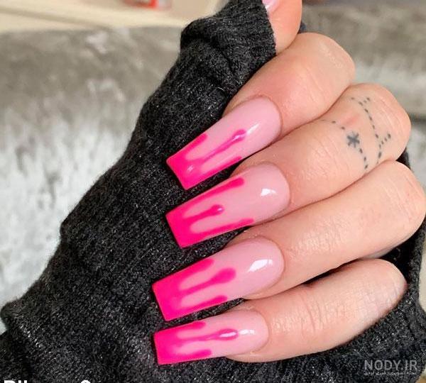 عکس ناخن لاک زده ساده