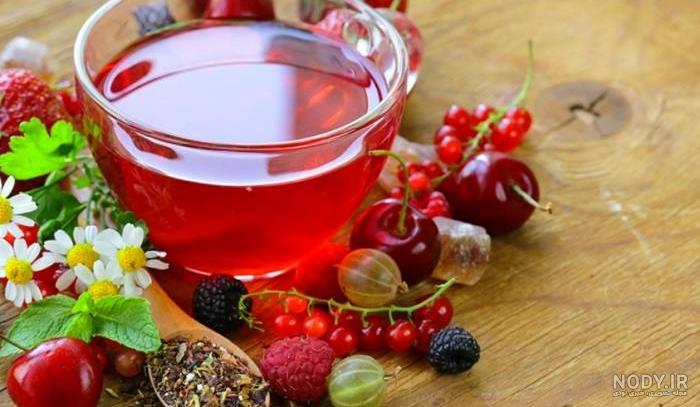 عکس چای میوه ای