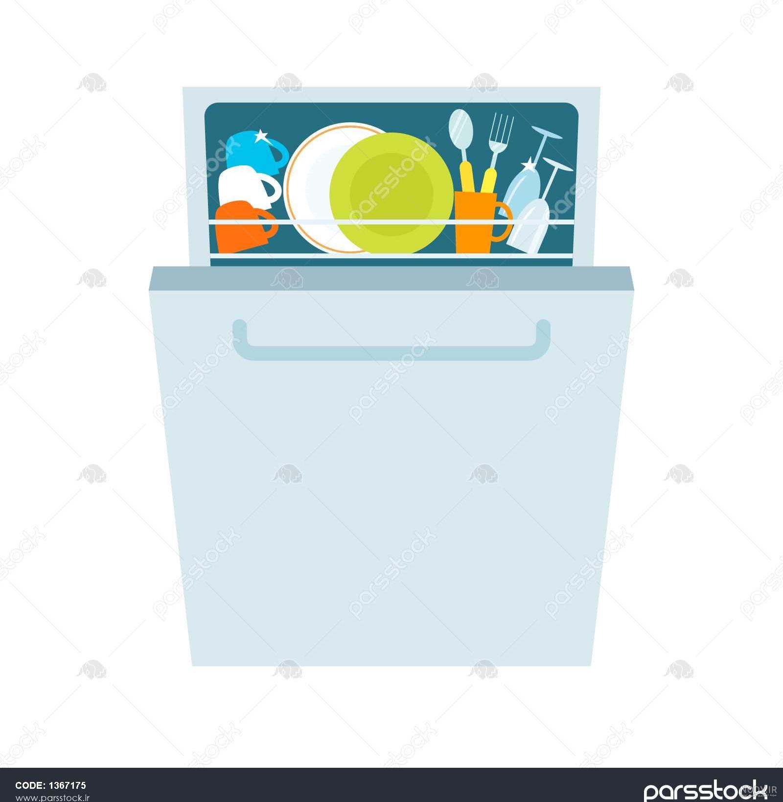 عکس کارتونی ماشین ظرفشویی