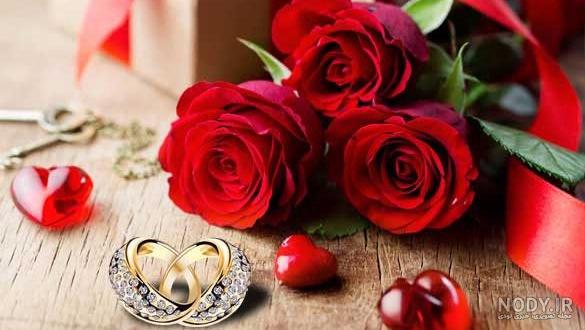 عکس زیبا قلب و گل