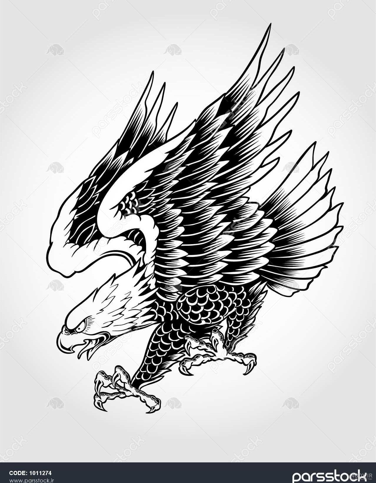 تاتو عقاب رو کمر تاتو عقاب رو کمر