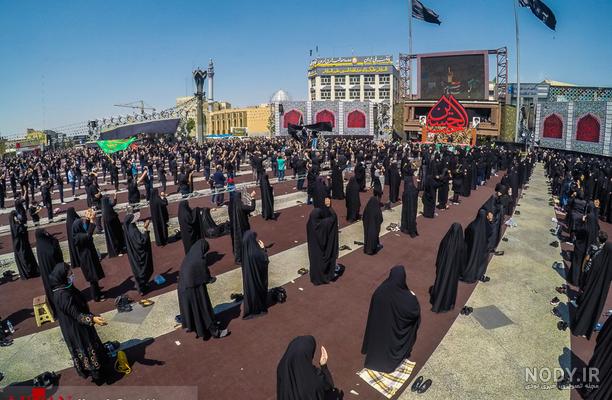 عکس امام حسین در میانه جنگ