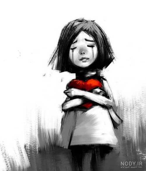 عکس دل شکسته سیاه