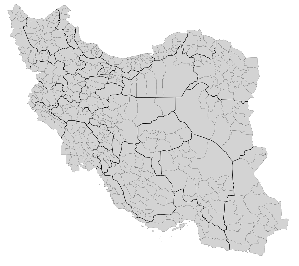 نقشه ایران با مشخصات کامل
