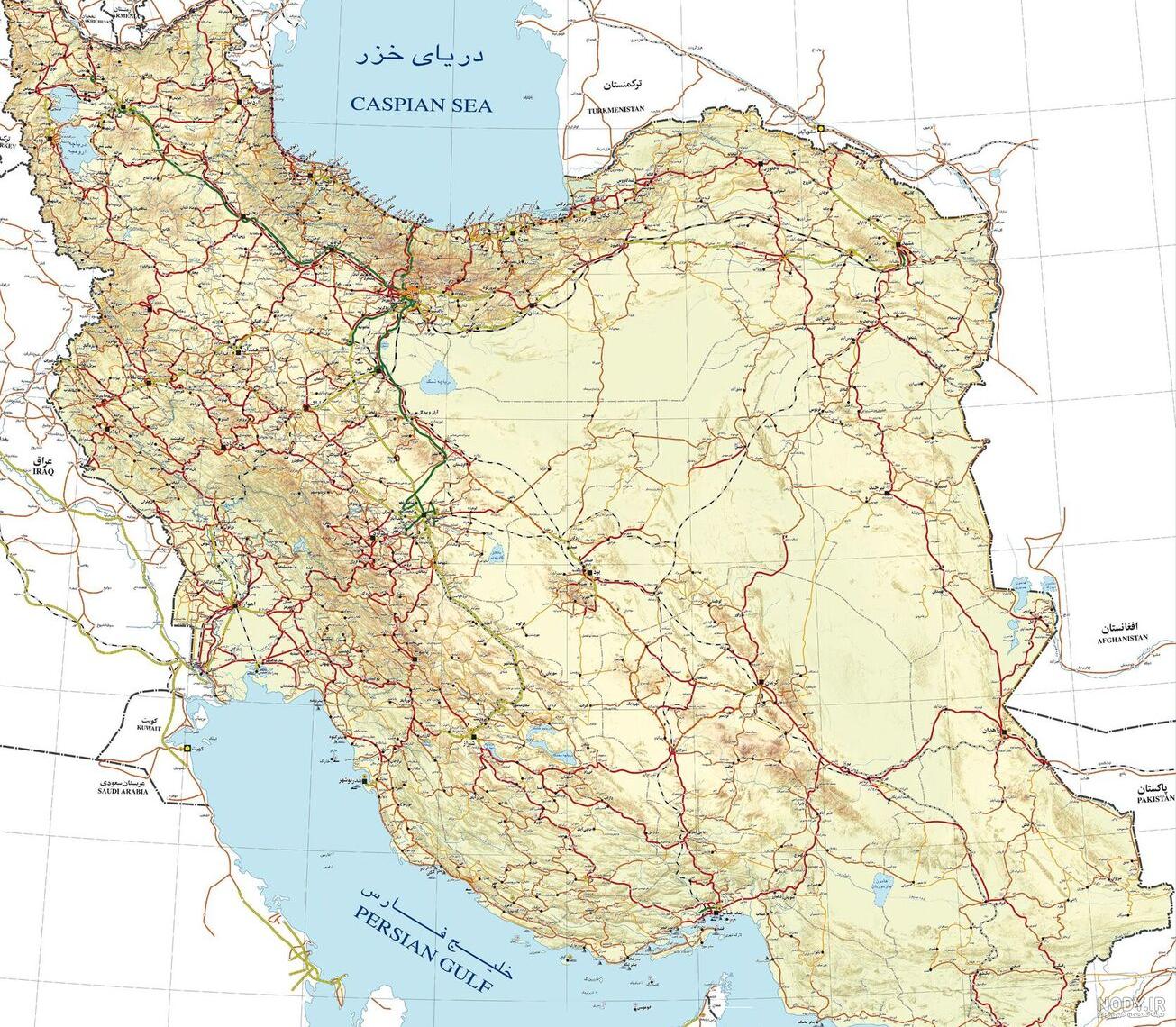 نقشه خام ایران با کیفیت