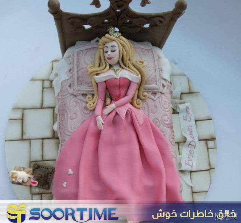 عکس کیک تولد دخترانه زیبای خفته