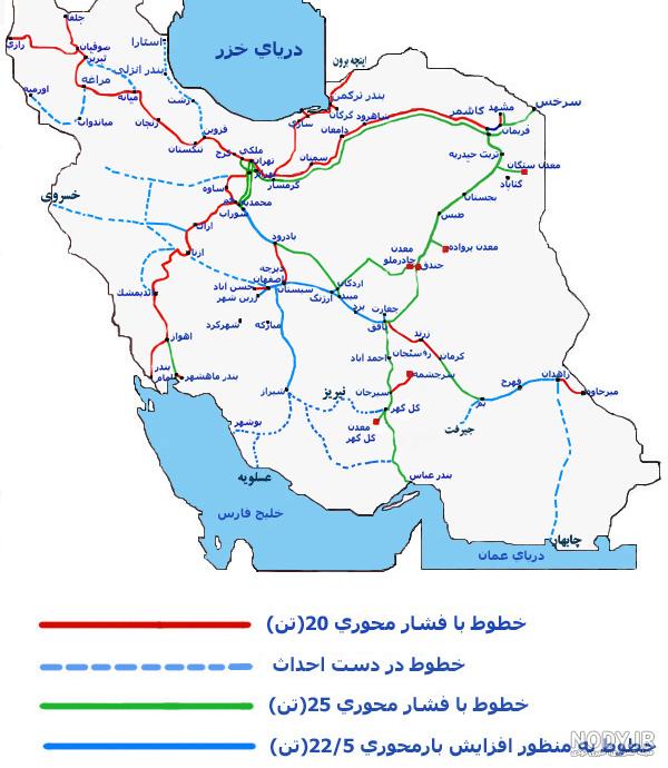 نقشه راه آهن تهران
