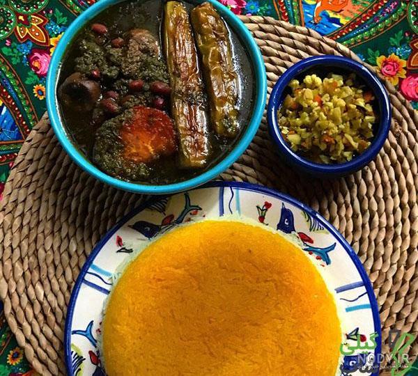 طرز تهیه قورمه سبزی با لوبیا چیتی طرز تهیه قورمه سبزی با لوبیا چیتی