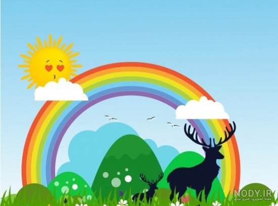 عکس رنگین کمان کارتونی برای پروفایل