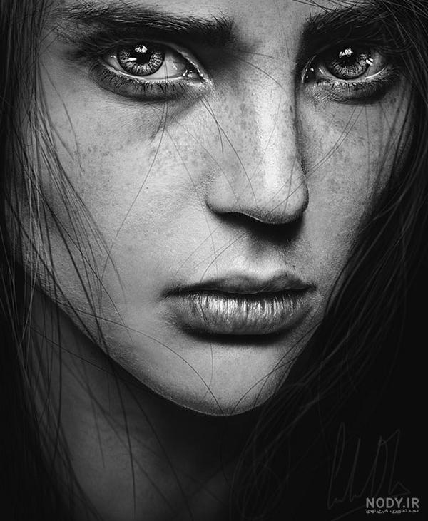 عکس سیاه و سفید صورت عکس سیاه و سفید صورت