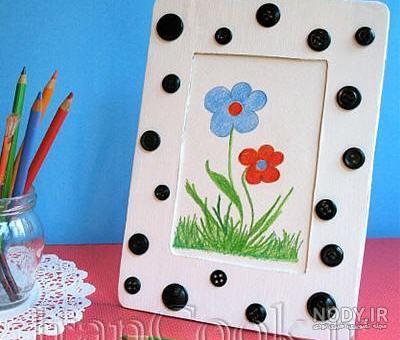 قاب عکس ساده با کاغذ رنگی