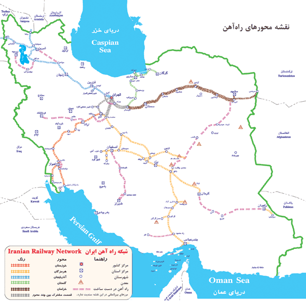نقشه راه آهن خراسان رضوی نقشه راه آهن خراسان رضوی