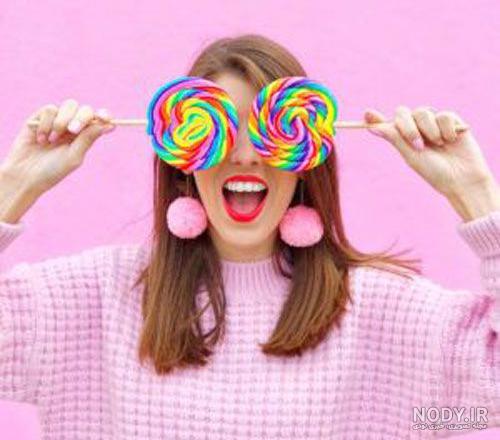 عکس آبنبات چوبی گرد عکس آبنبات چوبی گرد