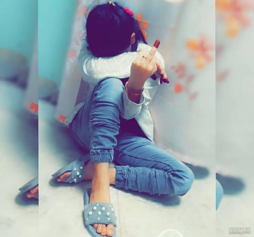 عکس دختر فیک با شال