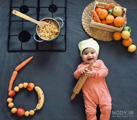 ایده عکس برای غذاخور شدن نوزاد
