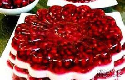 تزیین کیک شب یلدا با ژله تزیین کیک شب یلدا با ژله