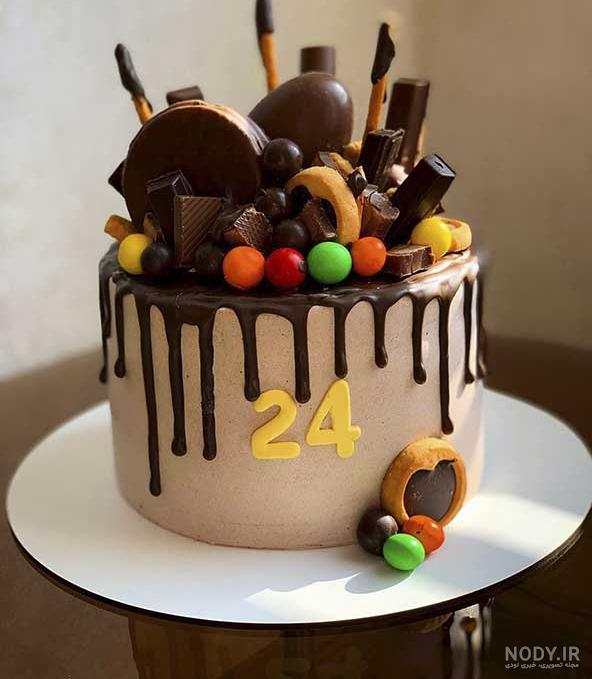 تزیین کیک شکلاتی ساده