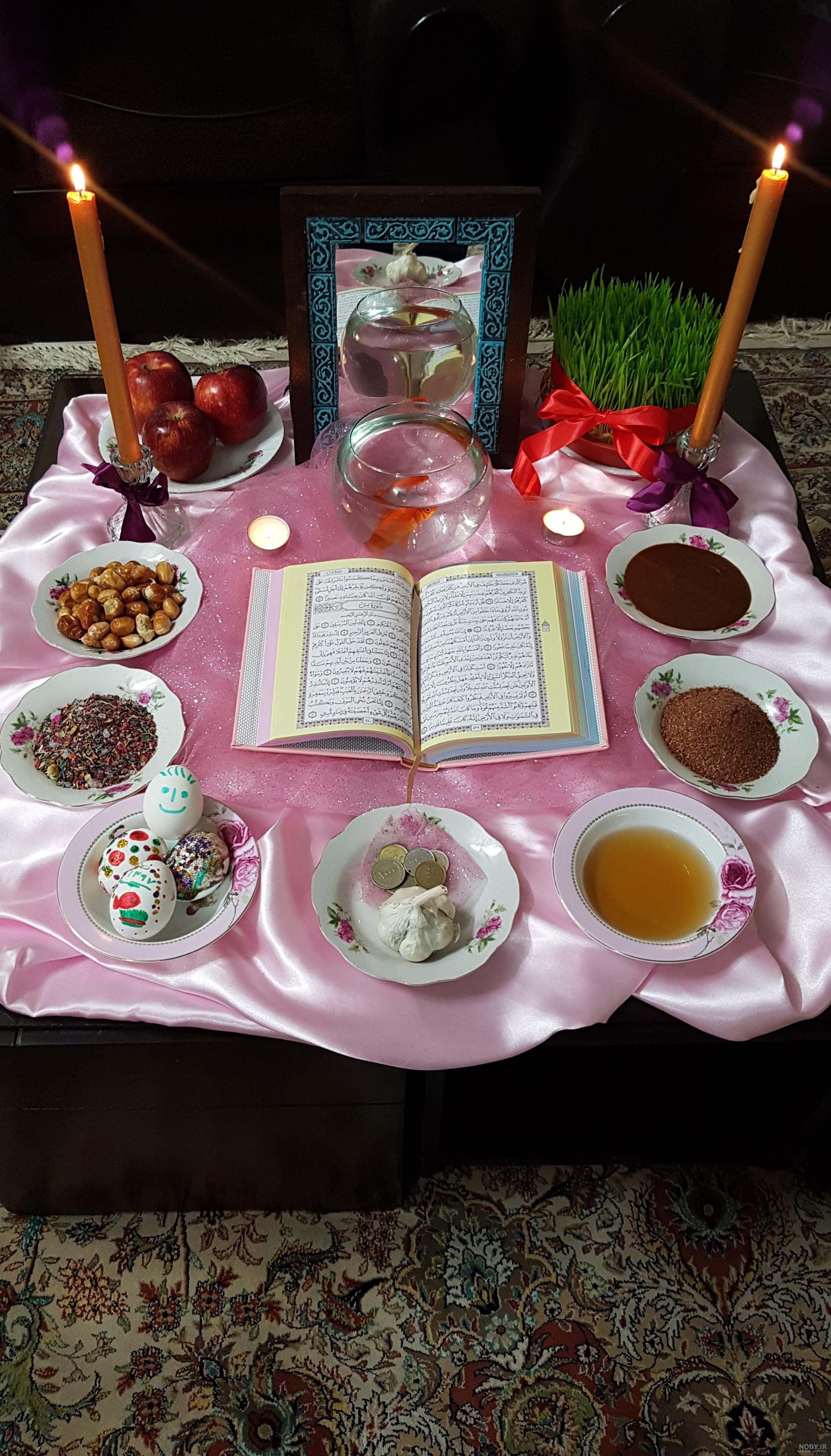 عکس از سفره هفت سین ساده
