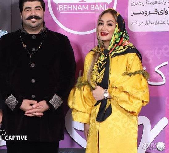 عکس بازیگر الهام حمیدی با همسرش